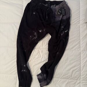RVCA Black Sweatpants with Tapered Leg and Elastic Waistband Mens XXL NWT